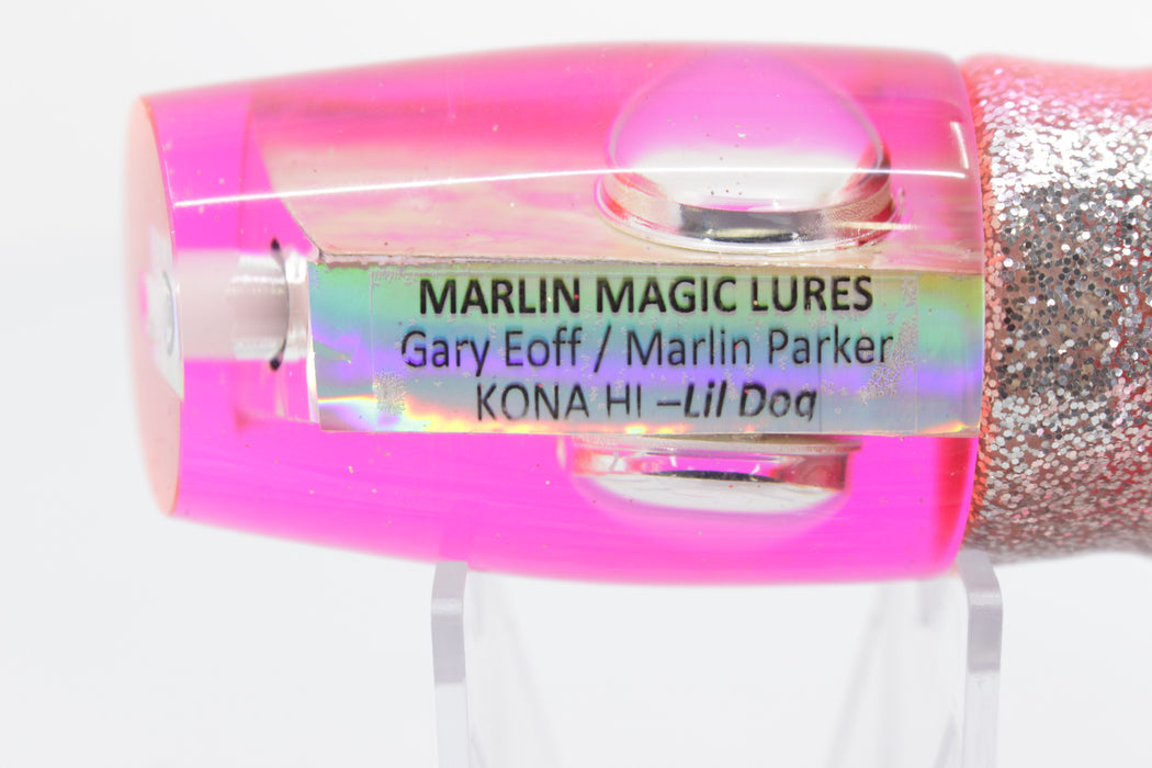 Marlin Magic White Awabi Shell Pink Back Doll Eyes Lil Dog 12" 8.5oz Skirted
