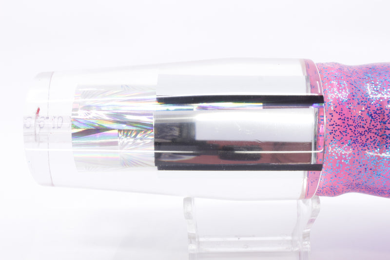 Aloha Lures Clear Mirrored Silver Rainbow Starburst Sundowner 14" 11.5oz Skirted Pink-Blue