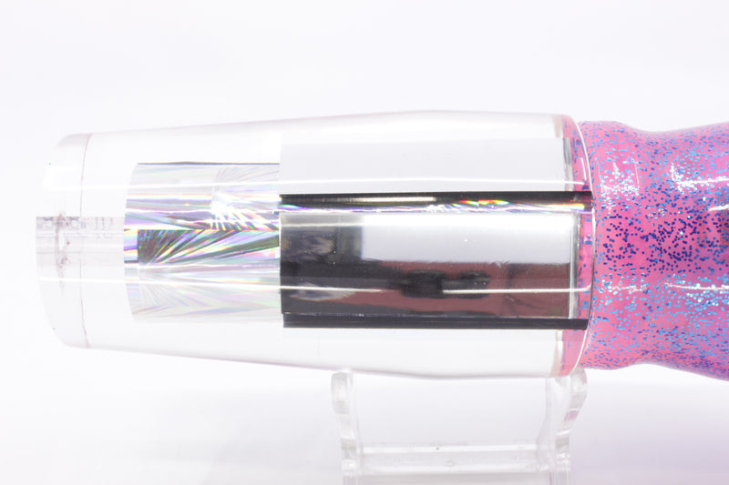 Aloha Lures Clear Mirrored Silver Rainbow Starburst Sundowner 14" 11.5oz Skirted Pink-Blue