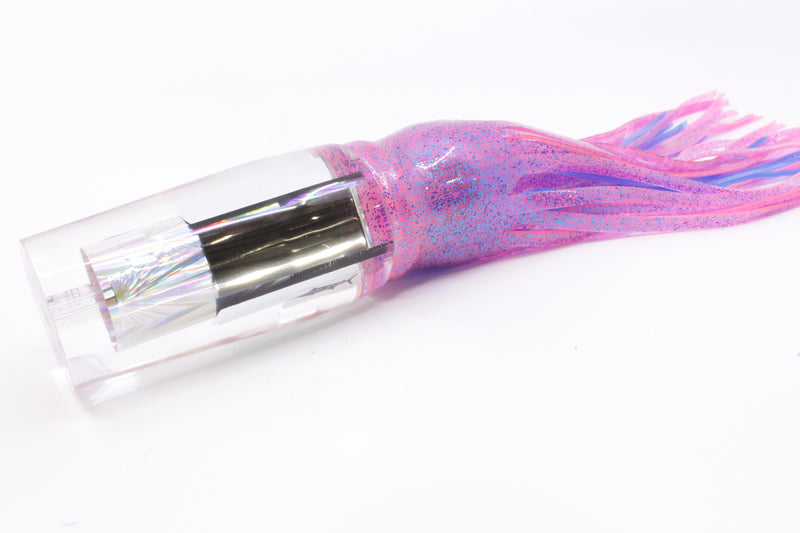 Aloha Lures Clear Mirrored Silver Rainbow Starburst Sundowner 14" 11.5oz Skirted Pink-Blue