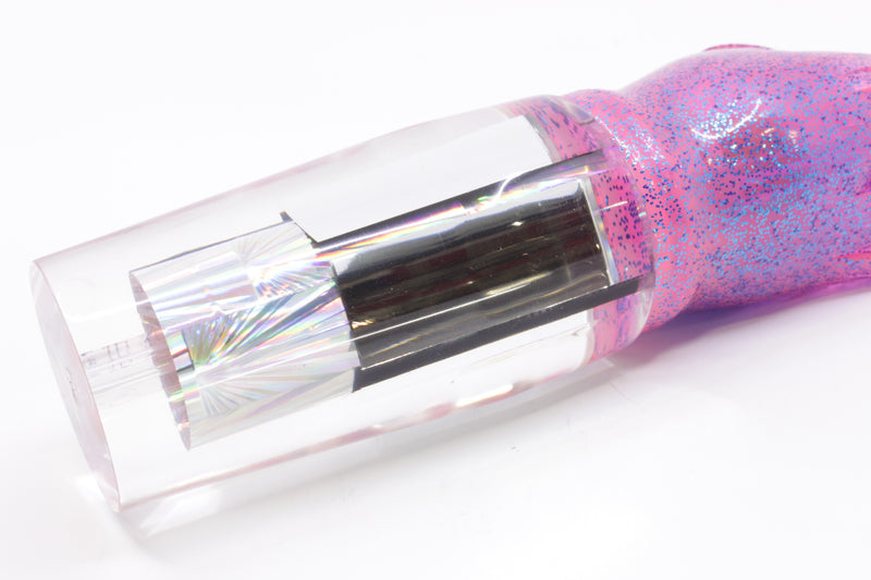 Aloha Lures Clear Mirrored Silver Rainbow Starburst Sundowner 14" 11.5oz Skirted Pink-Blue
