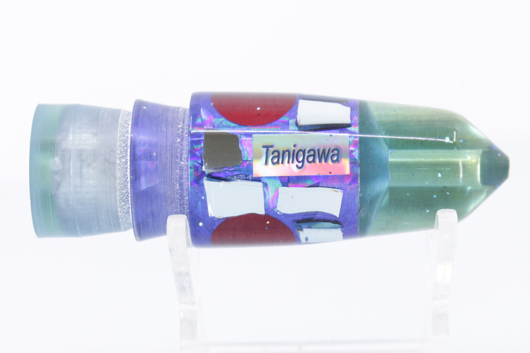 Tanigawa Lures Ice Blue Resin Purple Rainbow Cracked Glass 2-Hole Bullet 7" 5oz