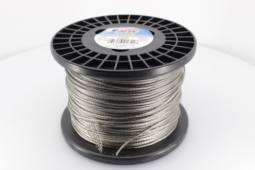 American Fishing Wire 49-Strand Cable Bare 7x7 Stainless Steel Leader Wire, Bright Color, 800 Pound Test, 500-Feet