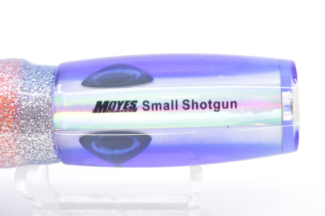 Moyes Lures White MOP Blue Back Small Shotgun 9" 4oz Skirted Blue-Silver/Pink-Orange