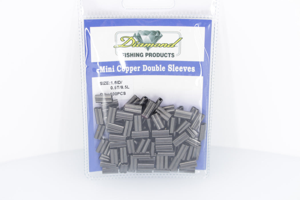 Diamond Mini Copper Double Sleeves - Cable Crimps