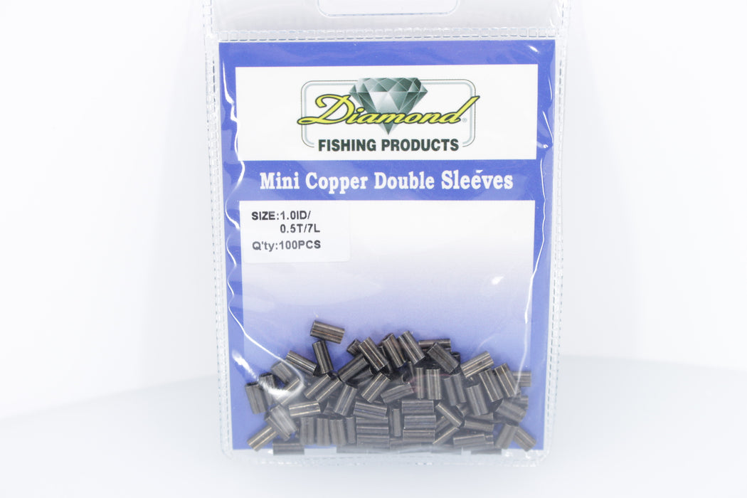 Diamond Mini Copper Double Sleeves - Cable Crimps