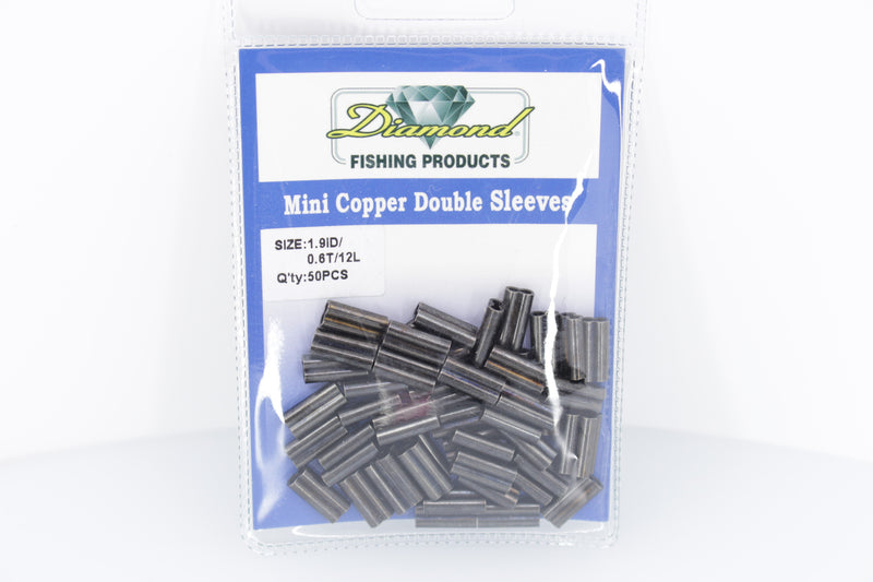Diamond Mini Copper Double Sleeves - Cable Crimps
