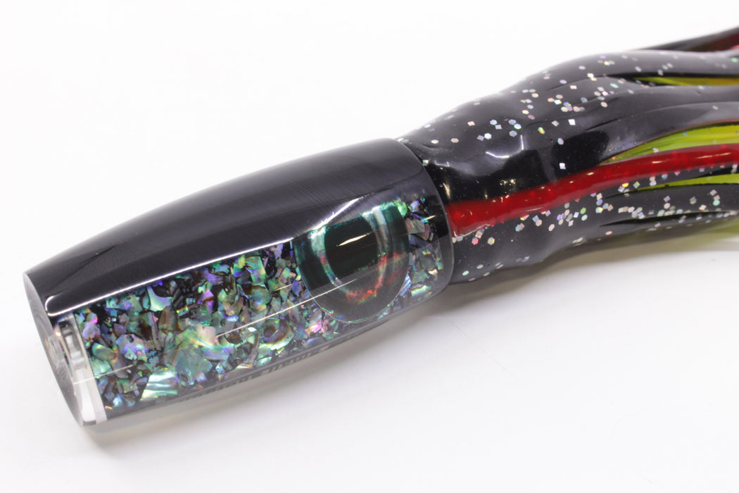 Moyes Lures S&P Black Back Small Shotgun 9" 4oz Skirted Black/Rainbow