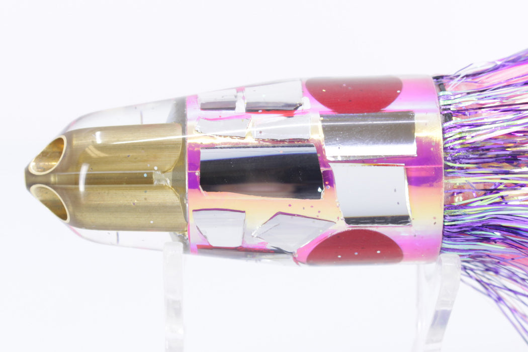 Tanigawa Lures Pink Rainbow Cracked Glass 2-Hole Bullet 9"+ 8.5oz Strobez + Mirage