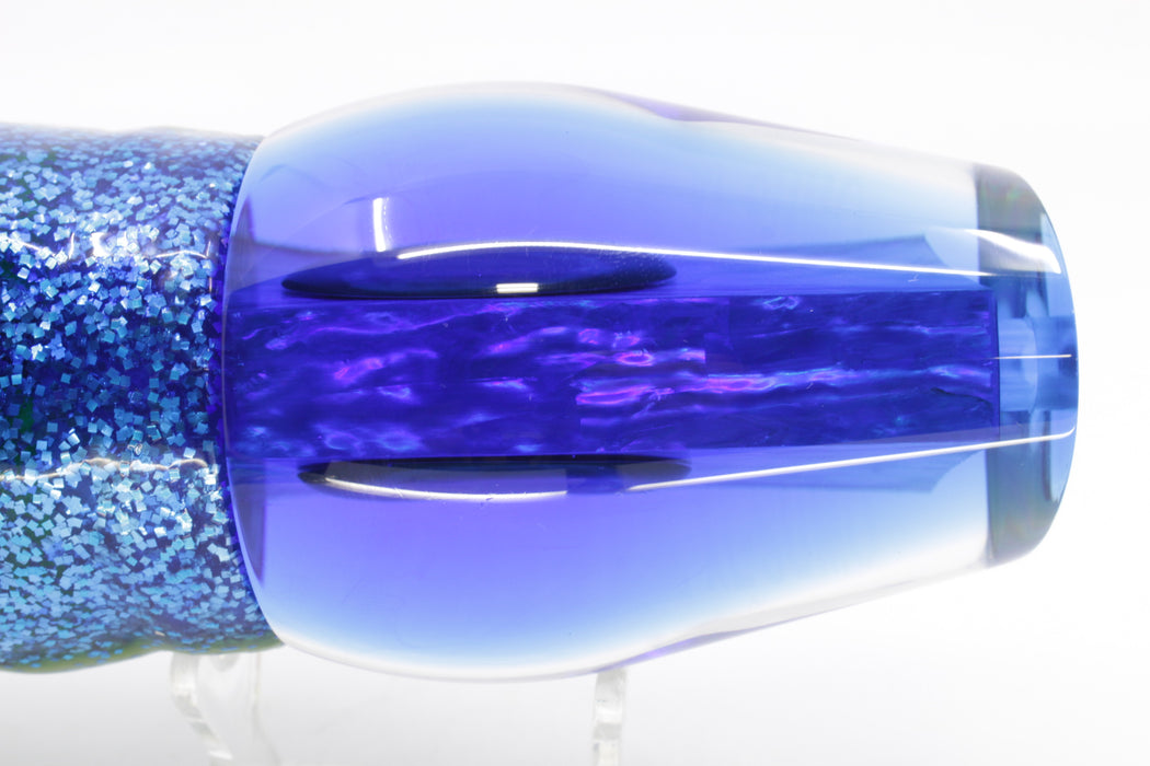 Moyes Lures Rainbow MOP Blue Back Taxi Eyes XL Sumo 16" 20.5oz Skirted Blue-Silver