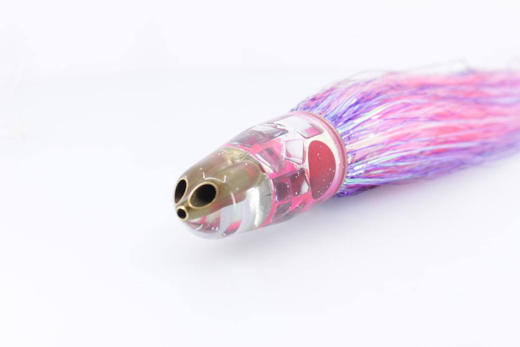 Tanigawa Lures Pink Rainbow Cracked Glass 2-Hole Bullet 9"+ 8.5oz Strobez + Mirage