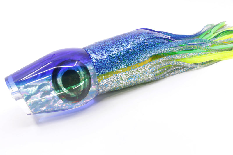 Moyes Lures Rainbow MOP Blue Back Taxi Eyes XL Sumo 16" 20.5oz Skirted Blue-Silver