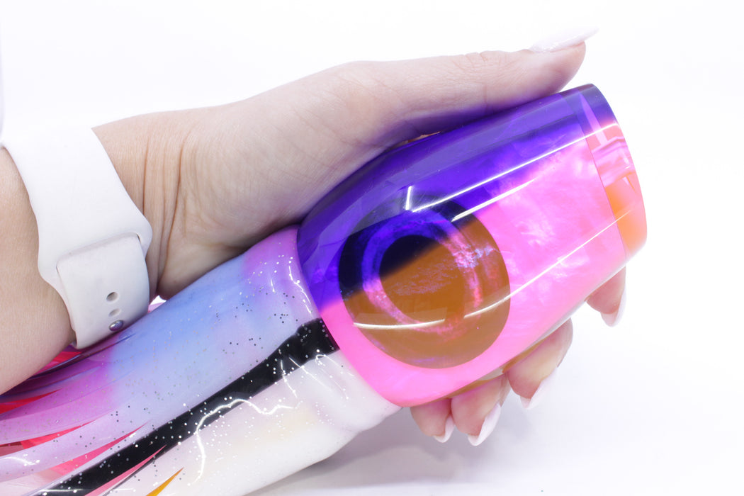 Moyes Lures Pink MOP Blue Back Taxi Eyes XL Sumo 16" 20.5oz Skirted Gay Bob