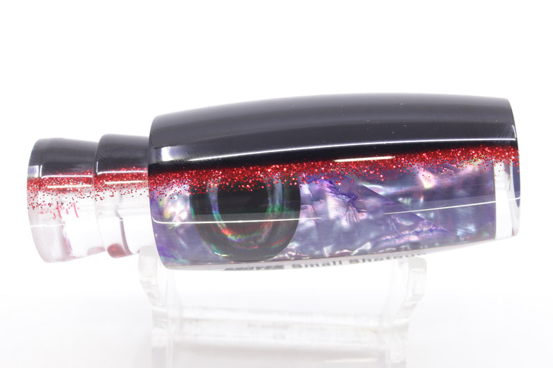 Moyes Lures Rainbow MOP Black-Red Back Taxi Eyes Small Shotgun 9" 2oz