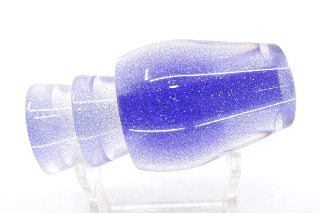 Moyes Lures Mirrored Blue Glitter Back Taxi Eyes Medium Sumo 12" 3.7oz