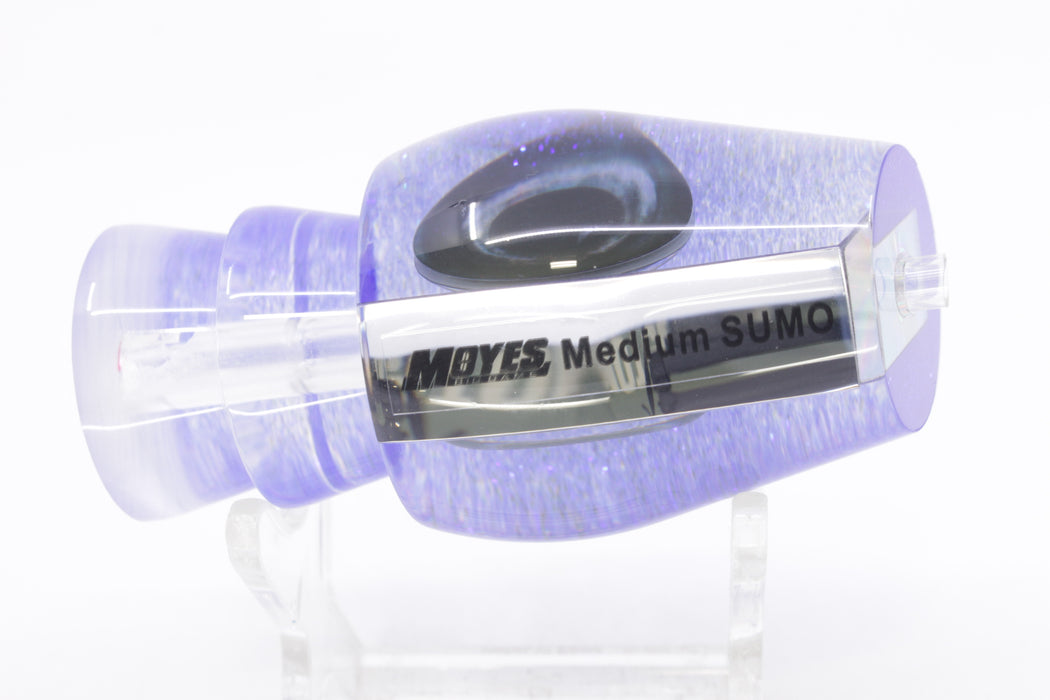 Moyes Lures Mirrored Blue Glitter Back Taxi Eyes Medium Sumo 12" 3.7oz