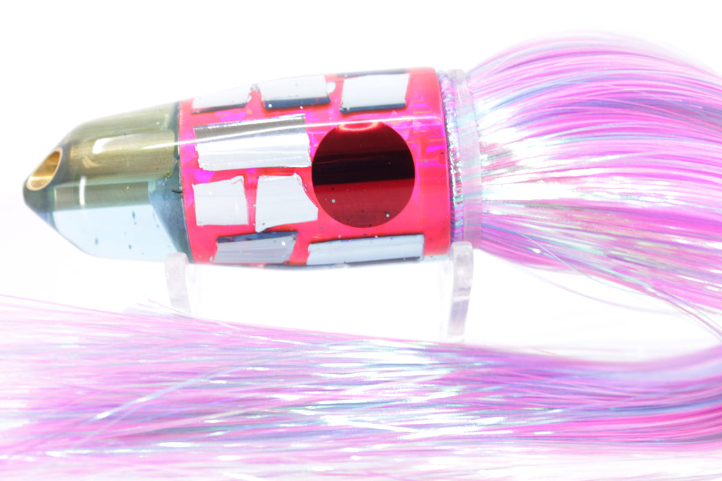 Tanigawa Lures Pink Rainbow Cracked Glass 2-Hole Bullet 9"+ 8.5oz Strobez