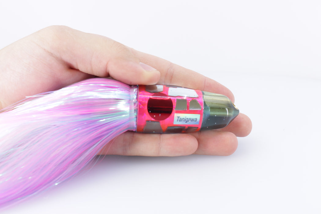 Tanigawa Lures Pink Rainbow Cracked Glass 2-Hole Bullet 9"+ 8.5oz Strobez