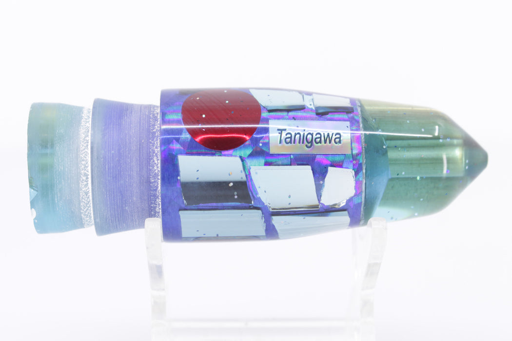 Tanigawa Lures Ice Blue Resin Purple Rainbow Cracked Glass 2-Hole Bullet 9"+ 7.8oz