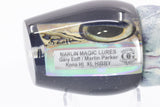 Marlin Magic White Abalone Black Back Taxi Eyes XL Hibby 16" 16oz ALV Vinyl Wahoo