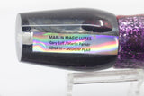 Marlin Magic Blue-Purple Abalone Black Back Red Eyes Medium Pear 10" 8.2oz Skirted