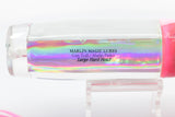 Marlin Magic Clear Mirrored-Rainbow Large Hard Head 12" 7oz Skirted Pink-Purple-Blue