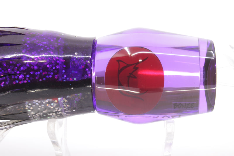 Bonze Lures Purple Mirrored Red Eyes Trojan 10" 5.5oz Skirted