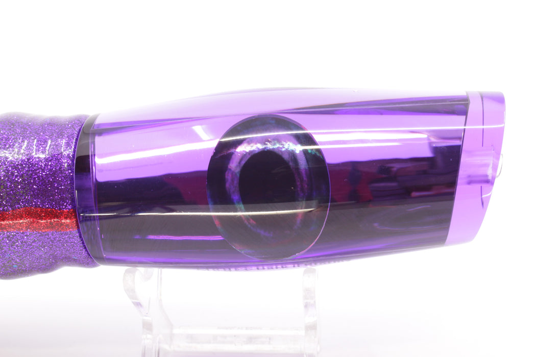 Moyes Lures Purple Mirrored Large Dark-N-Stormy 14" 12.2oz Skirted Purple/Rainbow