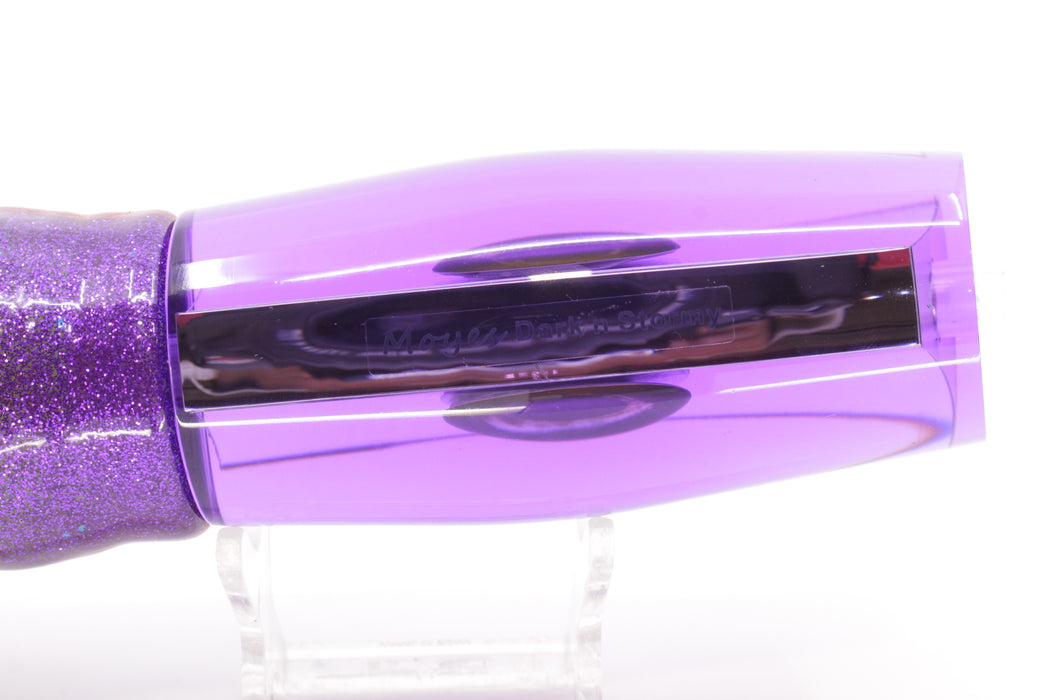 Moyes Lures Purple Mirrored Large Dark-N-Stormy 14" 12.2oz Skirted Purple/Rainbow