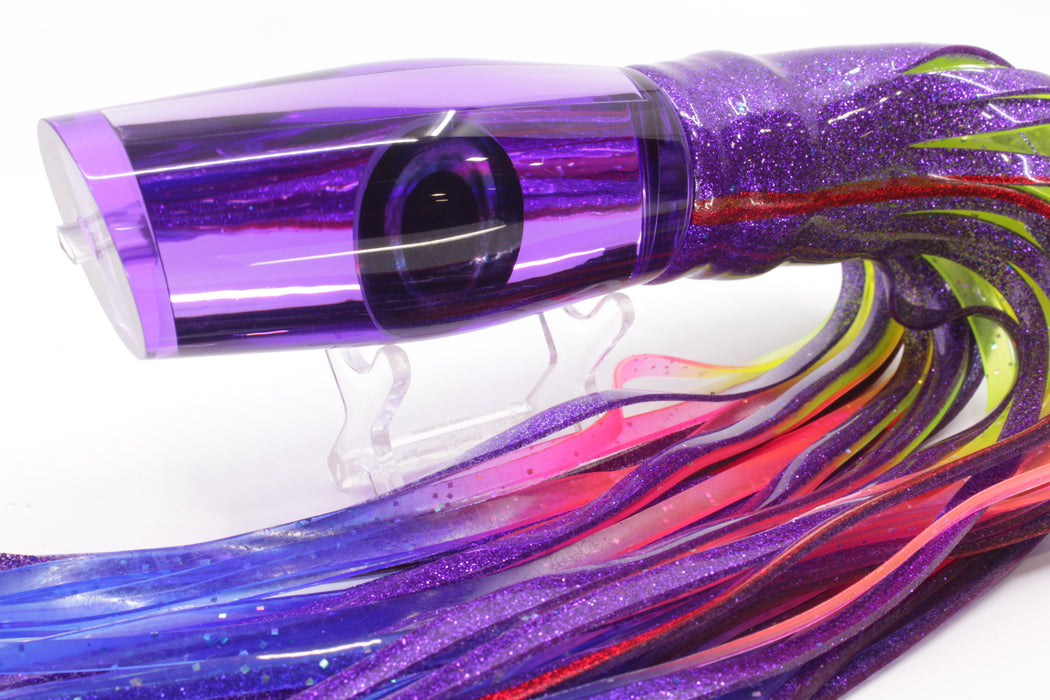 Moyes Lures Purple Mirrored Large Dark-N-Stormy 14" 12.2oz Skirted Purple/Rainbow