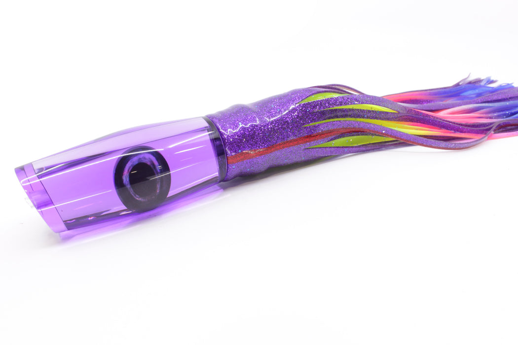 Moyes Lures Purple Mirrored Large Dark-N-Stormy 14" 12.2oz Skirted Purple/Rainbow