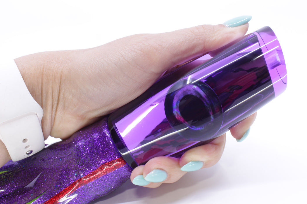 Moyes Lures Purple Mirrored Large Dark-N-Stormy 14" 12.2oz Skirted Purple/Rainbow
