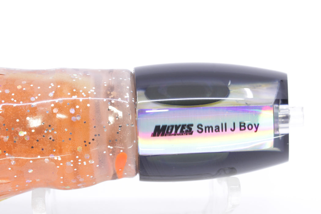 Moyes Lures Golden MOP Black Back Small J-Boy 9" 3.5oz Skirted Root Beer-Petrolero
