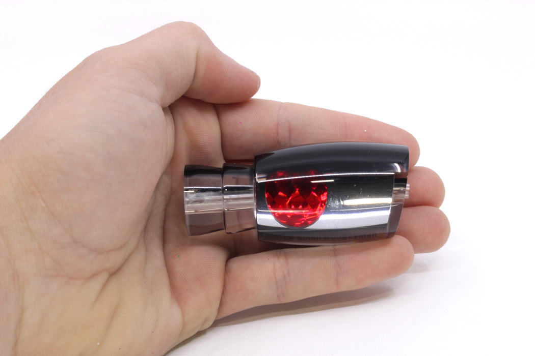 Moyes Lures Clear Mirrored Black Back Red Eyes Small Boogeyman 9" 1.5oz