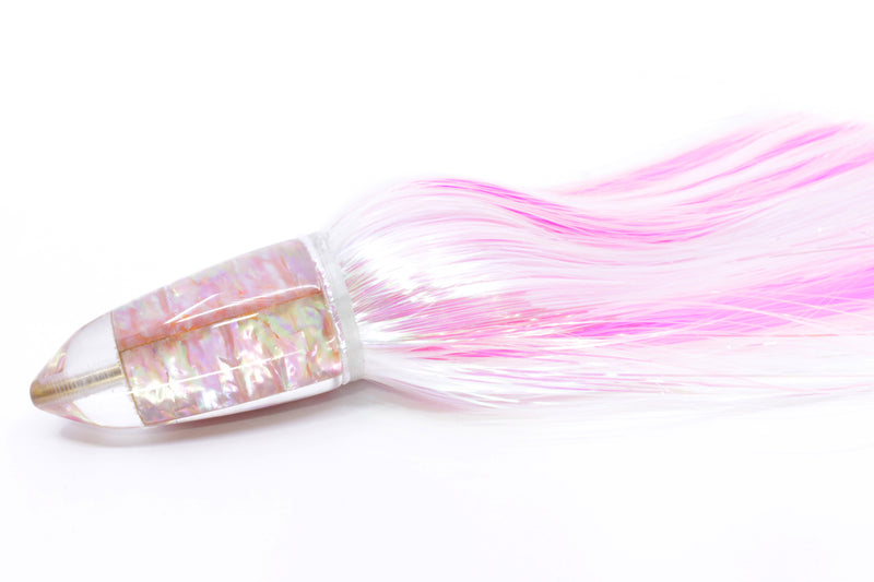 Koya Lures Pink Awabi Short AK Bullet 12" 13.5oz EZ Flash White/Pink
