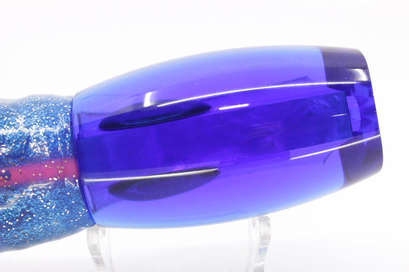 Moyes Lures Ice Blue MOP Blue Back Large Argus 14" 10oz Skirted Blue-Pink-Silver