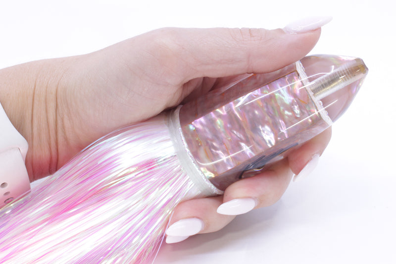 Koya Lures Pink Awabi Short AK Bullet 12" 13.5oz EZ Flash White/Pink