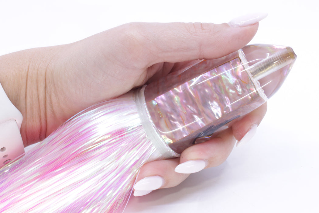 Koya Lures Pink Awabi Short AK Bullet 12" 13.5oz EZ Flash White/Pink