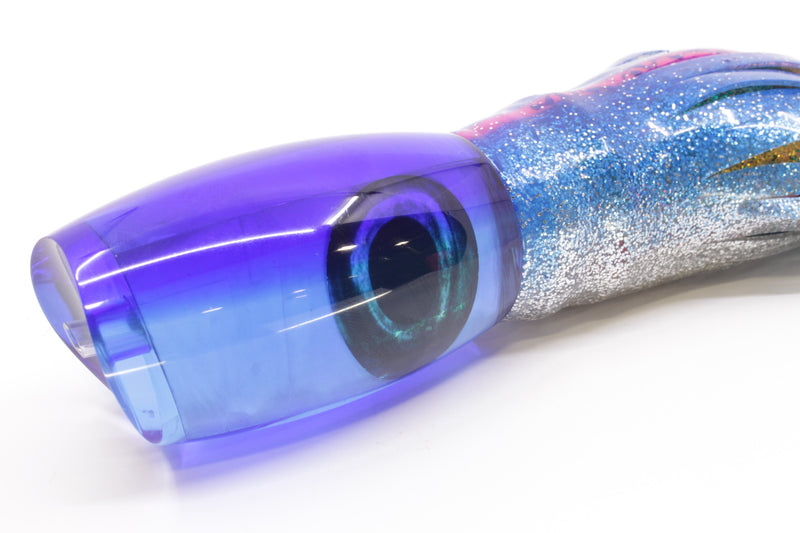 Moyes Lures Ice Blue MOP Blue Back Large Argus 14" 10oz Skirted Blue-Pink-Silver