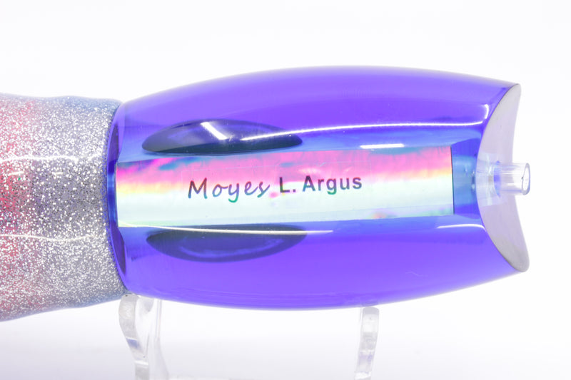Moyes Lures Ice Blue MOP Blue Back Large Argus 14" 10oz Skirted Blue-Silver/Pink