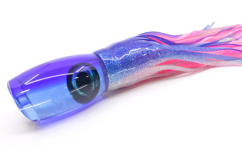 Moyes Lures Ice Blue MOP Blue Back Large Argus 14" 10oz Skirted Blue-Silver/Pink