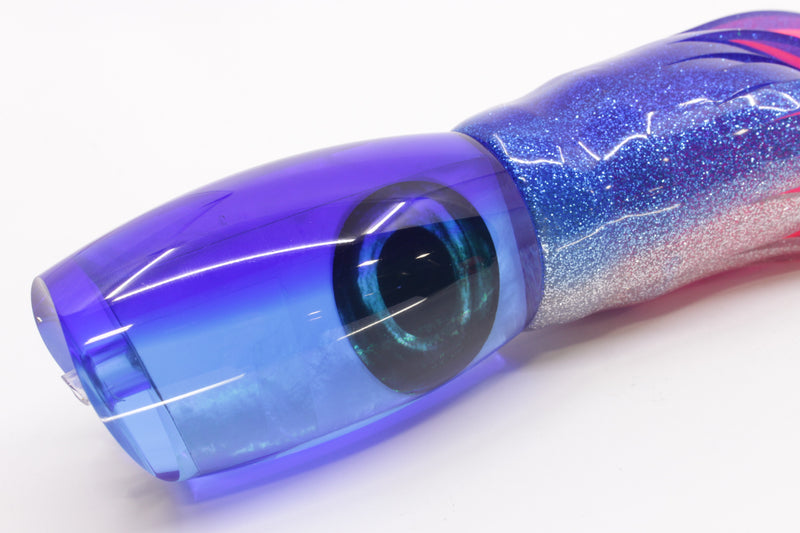 Moyes Lures Ice Blue MOP Blue Back Large Argus 14" 10oz Skirted Blue-Silver/Pink