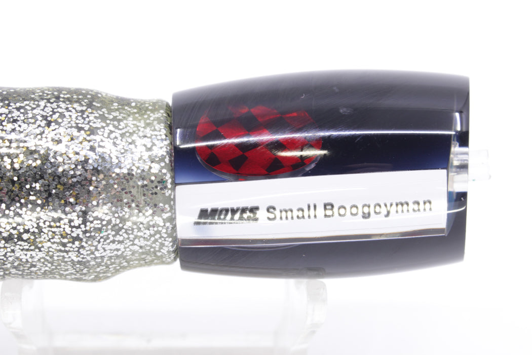 Moyes Lures Clear Mirrored Black Back Small Boogeyman 9" 3.5oz Skirted Yellow Aurora