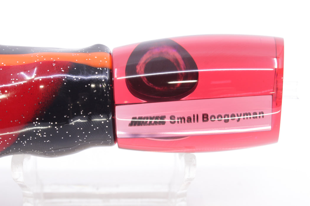 Moyes Lures Red Mirrored Small Boogeyman 9" 3.5oz Skirted Black-Orange-Red & Black Bars