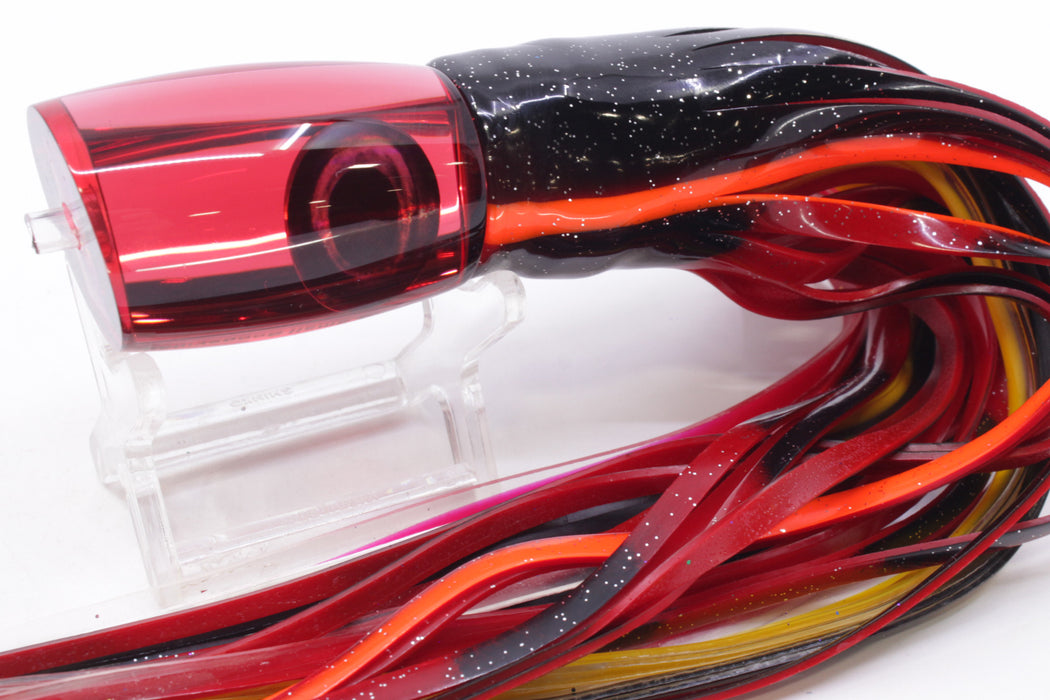 Moyes Lures Red Mirrored Small Boogeyman 9" 3.5oz Skirted Black-Orange-Red & Black Bars