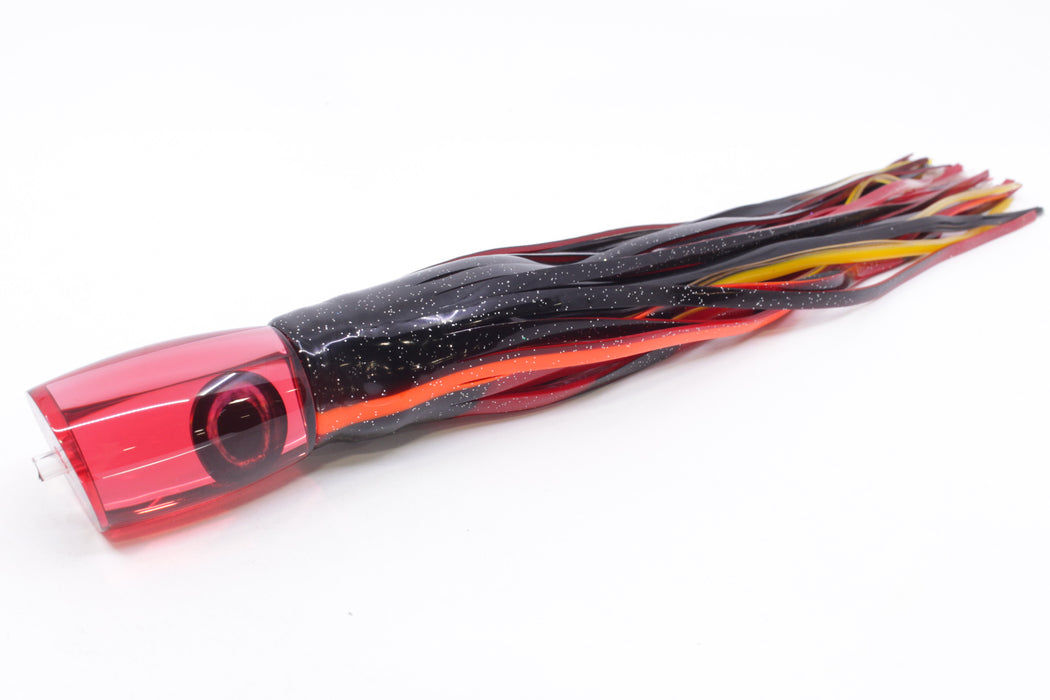 Moyes Lures Red Mirrored Small Boogeyman 9" 3.5oz Skirted Black-Orange-Red & Black Bars