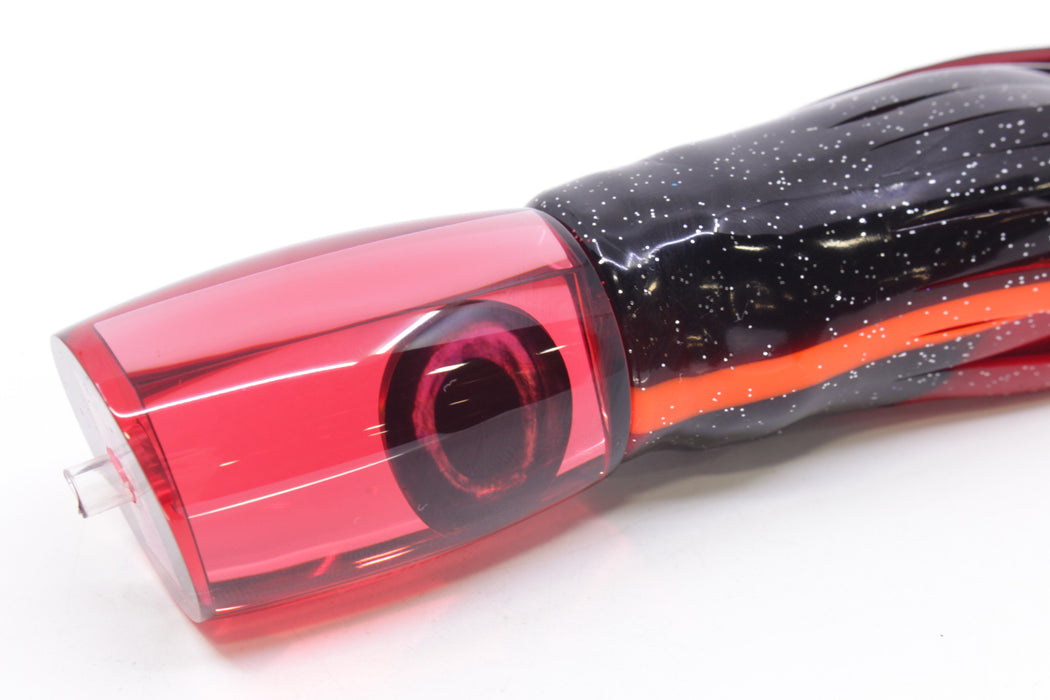 Moyes Lures Red Mirrored Small Boogeyman 9" 3.5oz Skirted Black-Orange-Red & Black Bars