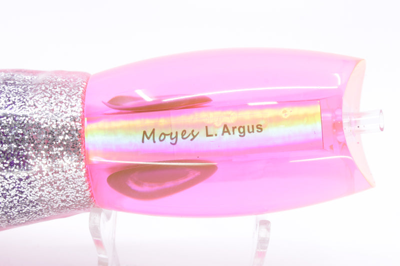 Moyes Lures Fluorescent Pink MOP Large Argus 14" 10oz Skirted Pink-Silver