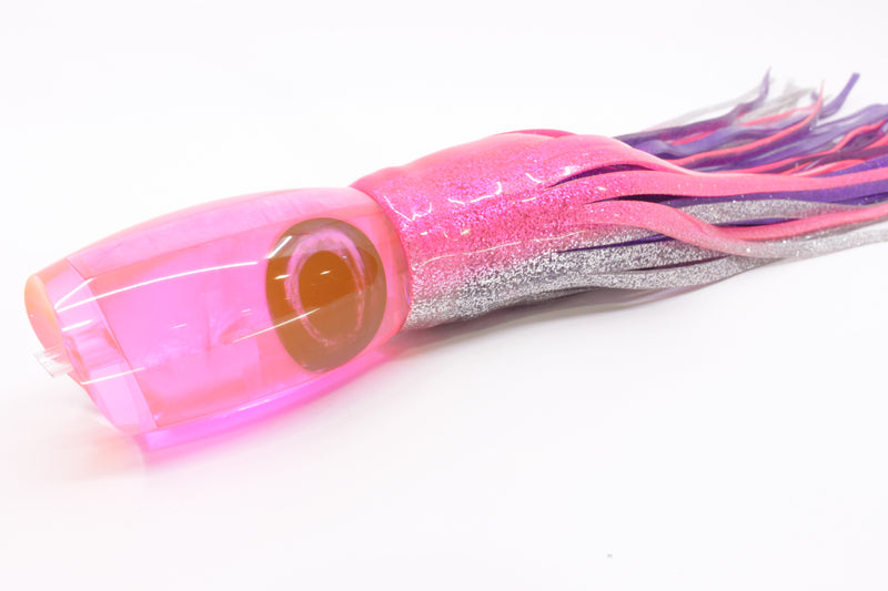 Moyes Lures Fluorescent Pink MOP Large Argus 14" 10oz Skirted Pink-Silver