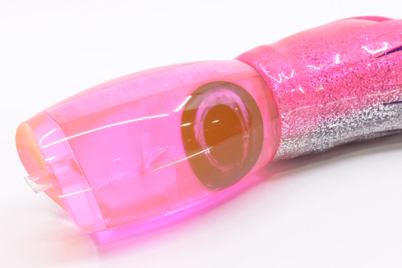Moyes Lures Fluorescent Pink MOP Large Argus 14" 10oz Skirted Pink-Silver